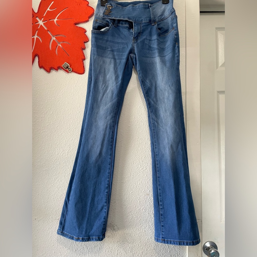 Bamboo blue flared jeans for women Size 7 Elegant and casual | Y2K